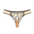 Kim floral embroidery jelly-fabric thong in Nude