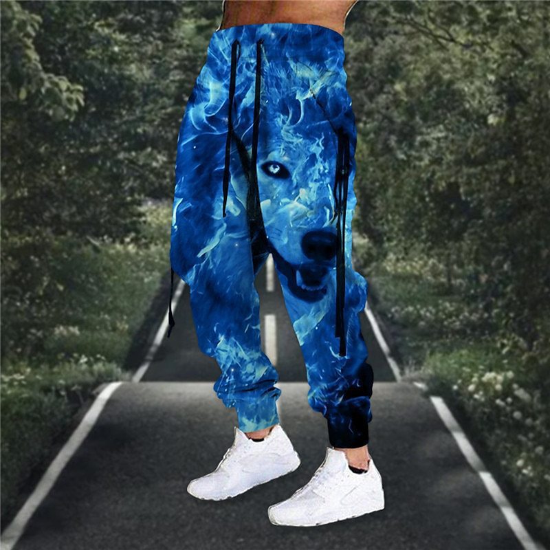 Men’s 3D Animal-Print Drawstring Pants product view 7