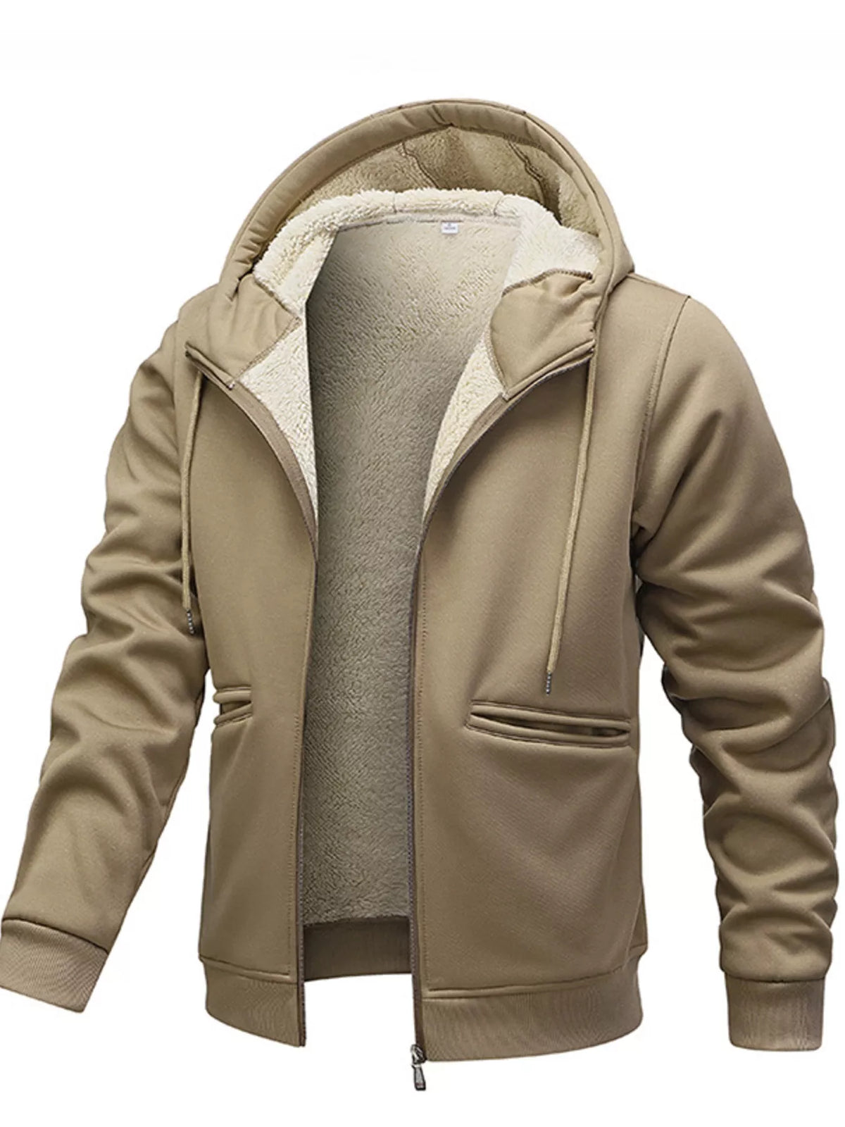 Men’s Fleece-Lined Zip-Up Hoodie product view 6