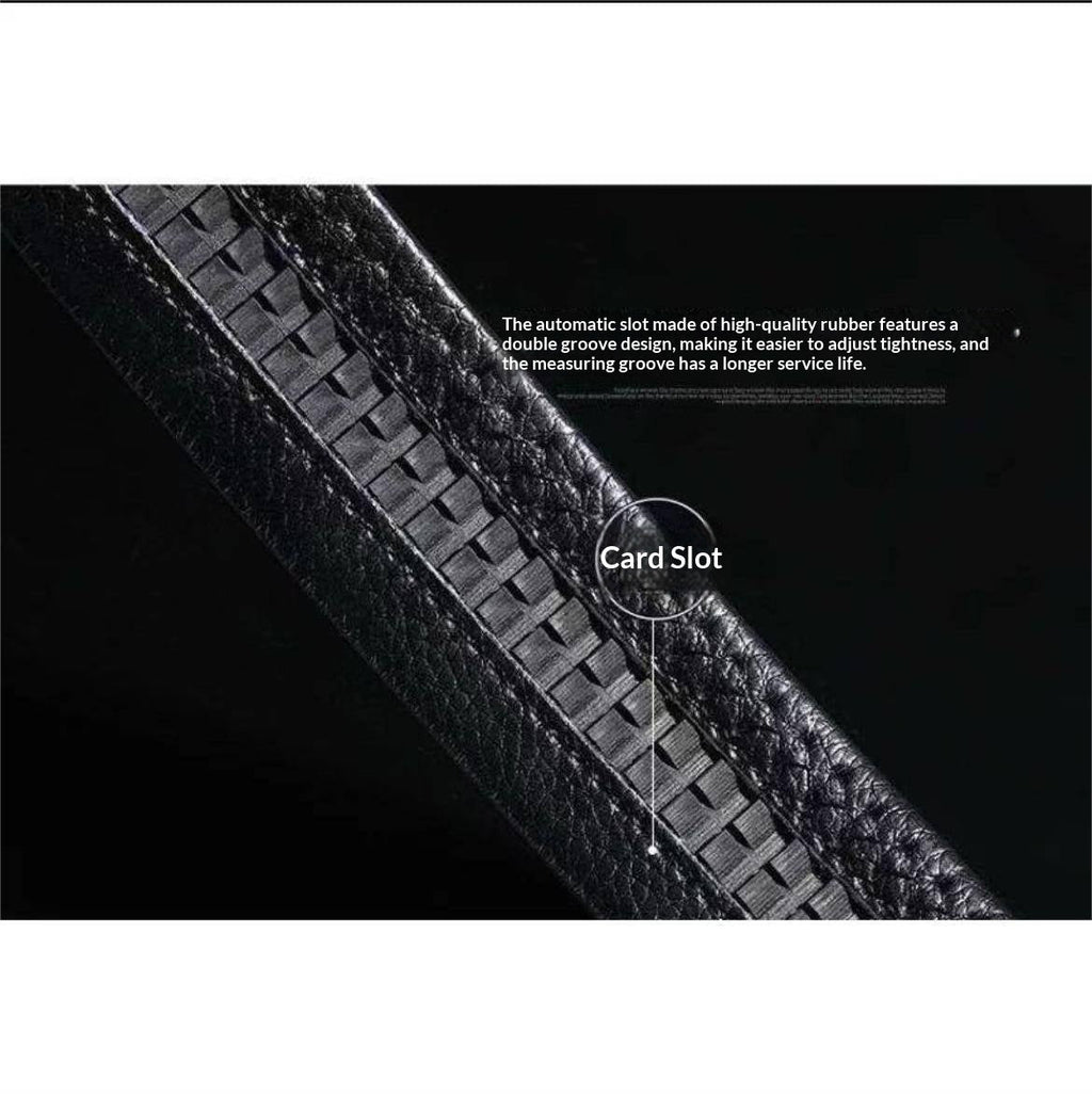 Men’s Black Faux-Leather Business Belt product view 4