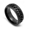 Men’s rotatable chain gear stainless steel ring – alternate view