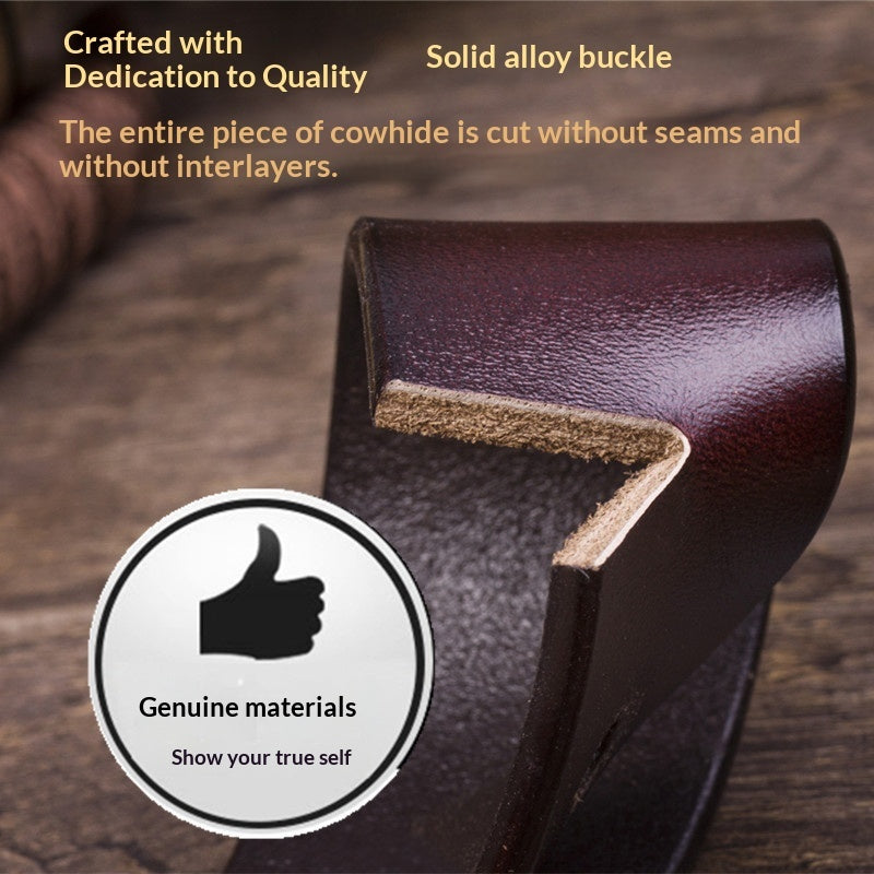 Men’s Genuine Leather Pin-Buckle Belt product view 4