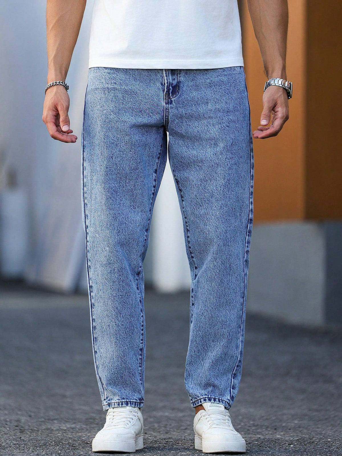 Men’s Light Blue Tapered Jeans – product view 5