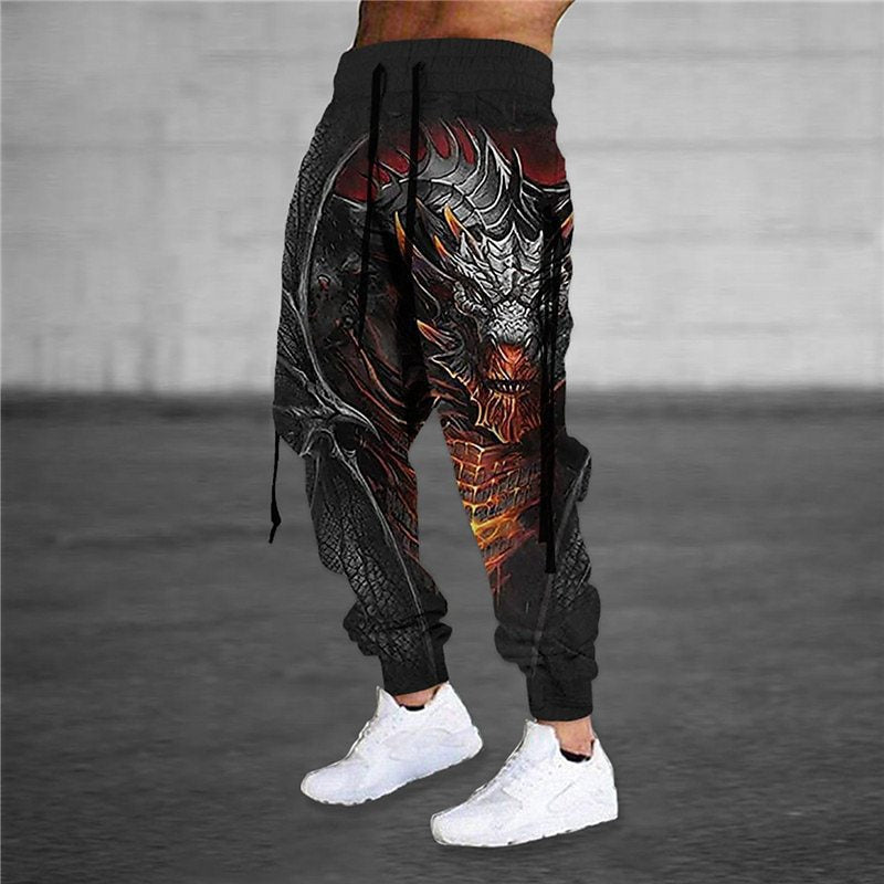Men’s 3D Animal-Print Drawstring Pants product view 1