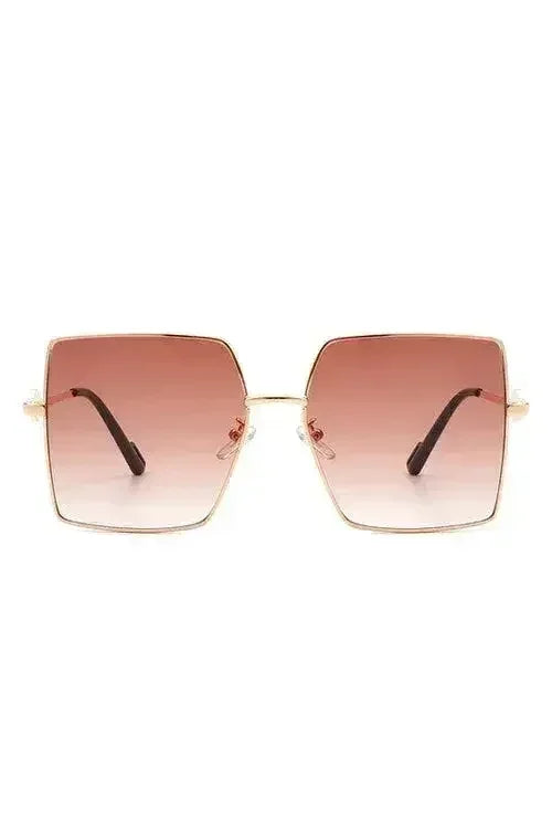 Fashion-forward oversized flat top sunglasses