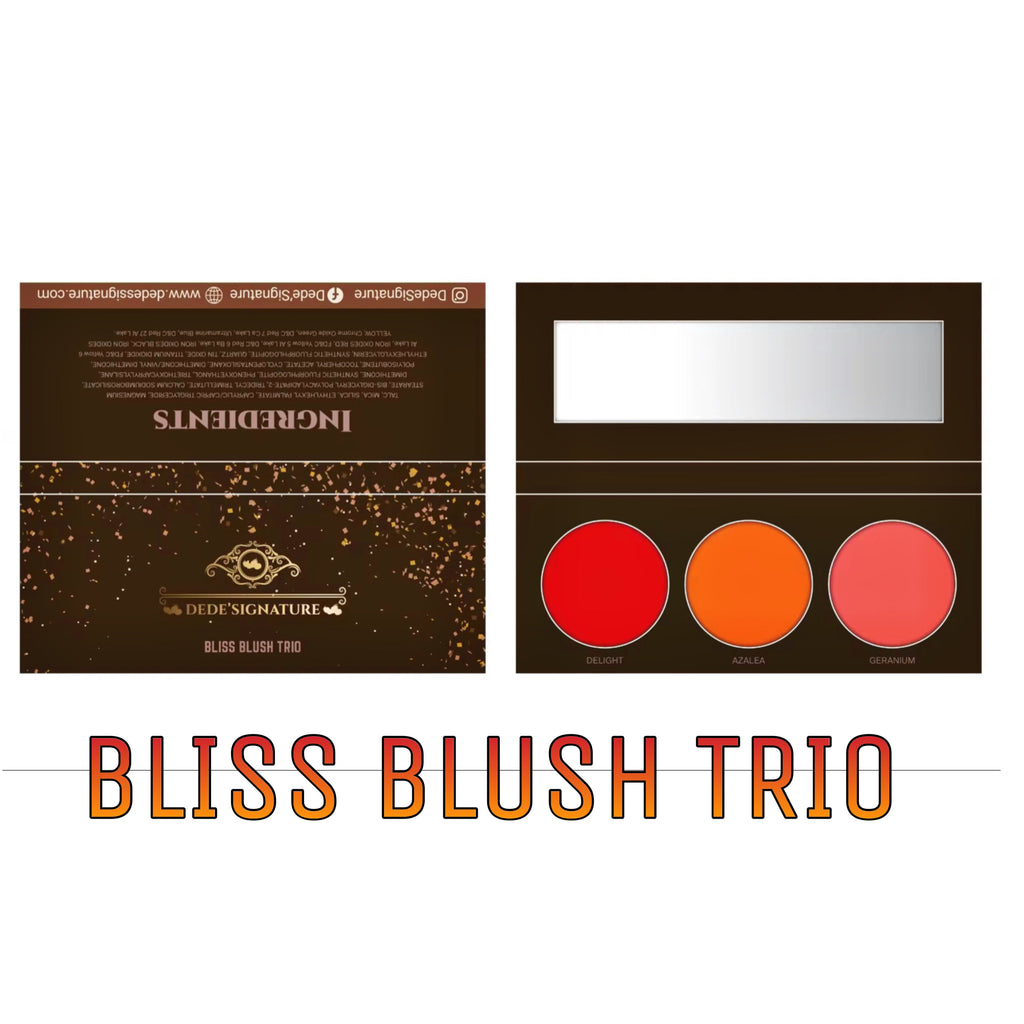 Blush Bliss Trio three-shade palette detail