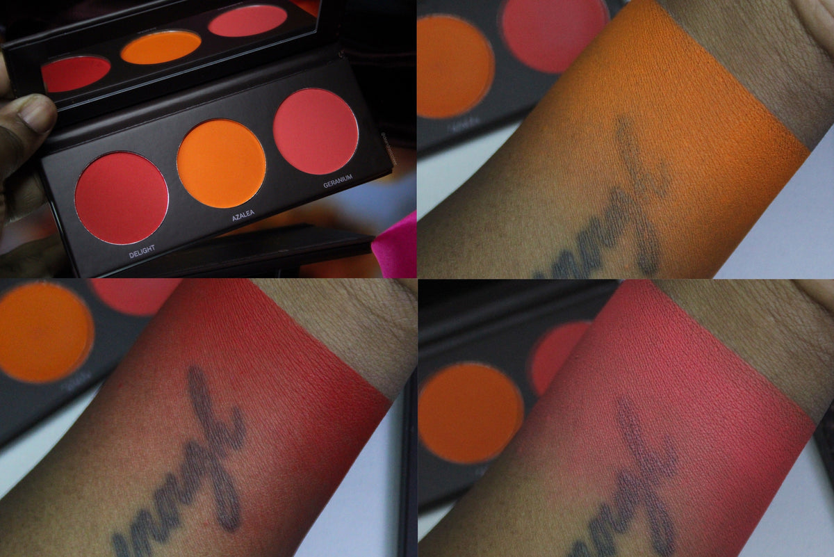Blush Bliss Trio makeup palette detail