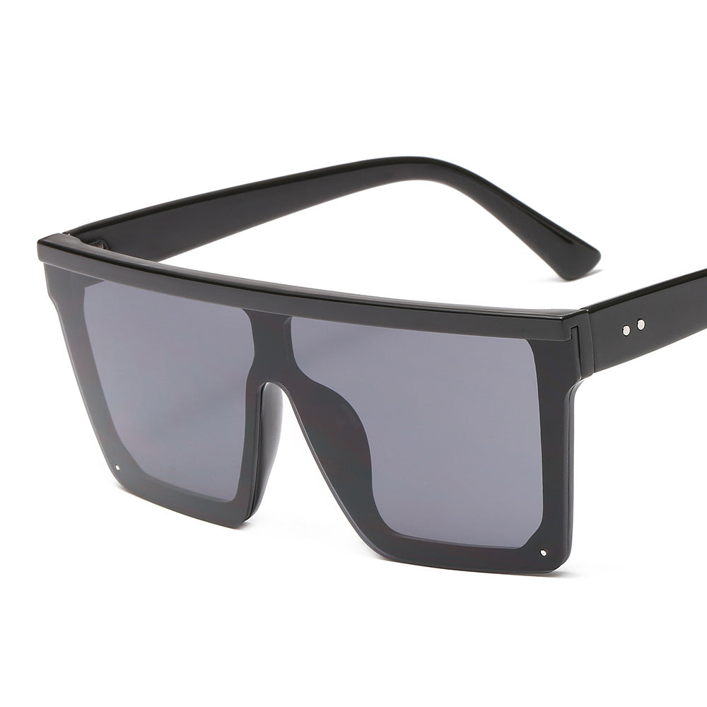 Tortoise and gradient brown oversized square sunglasses