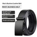 Men’s Black Faux-Leather Business Belt product view 2