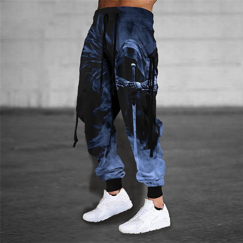 Men’s 3D Animal-Print Drawstring Pants product view 3
