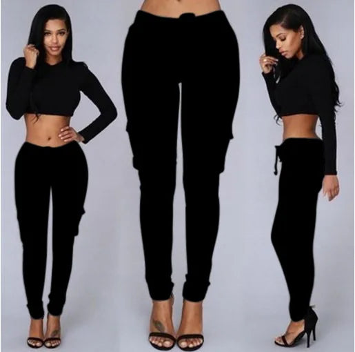 Women’s Elastic Drawstring Pencil Pants – product view 5