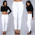 Women’s Elastic Drawstring Pencil Pants – White variant