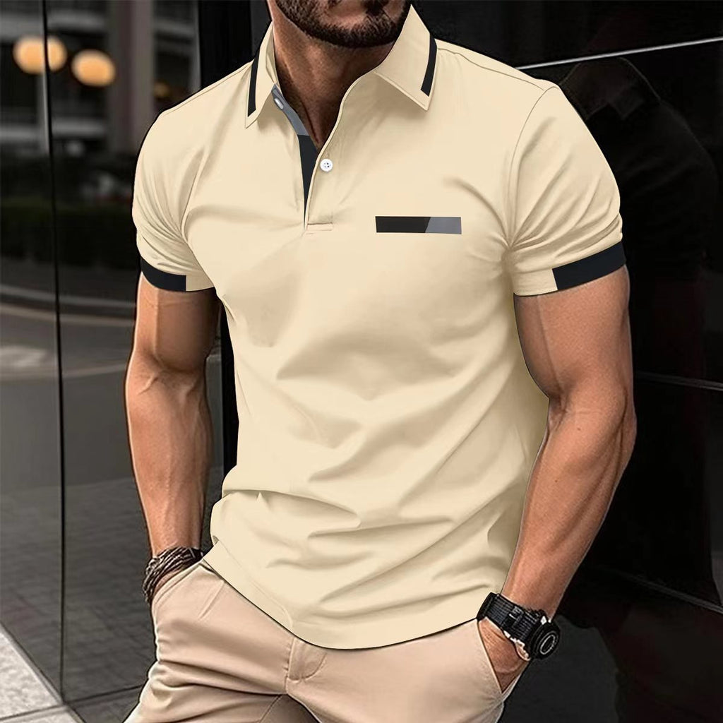 Men’s Striped Short-Sleeve Polo Shirt product view 6