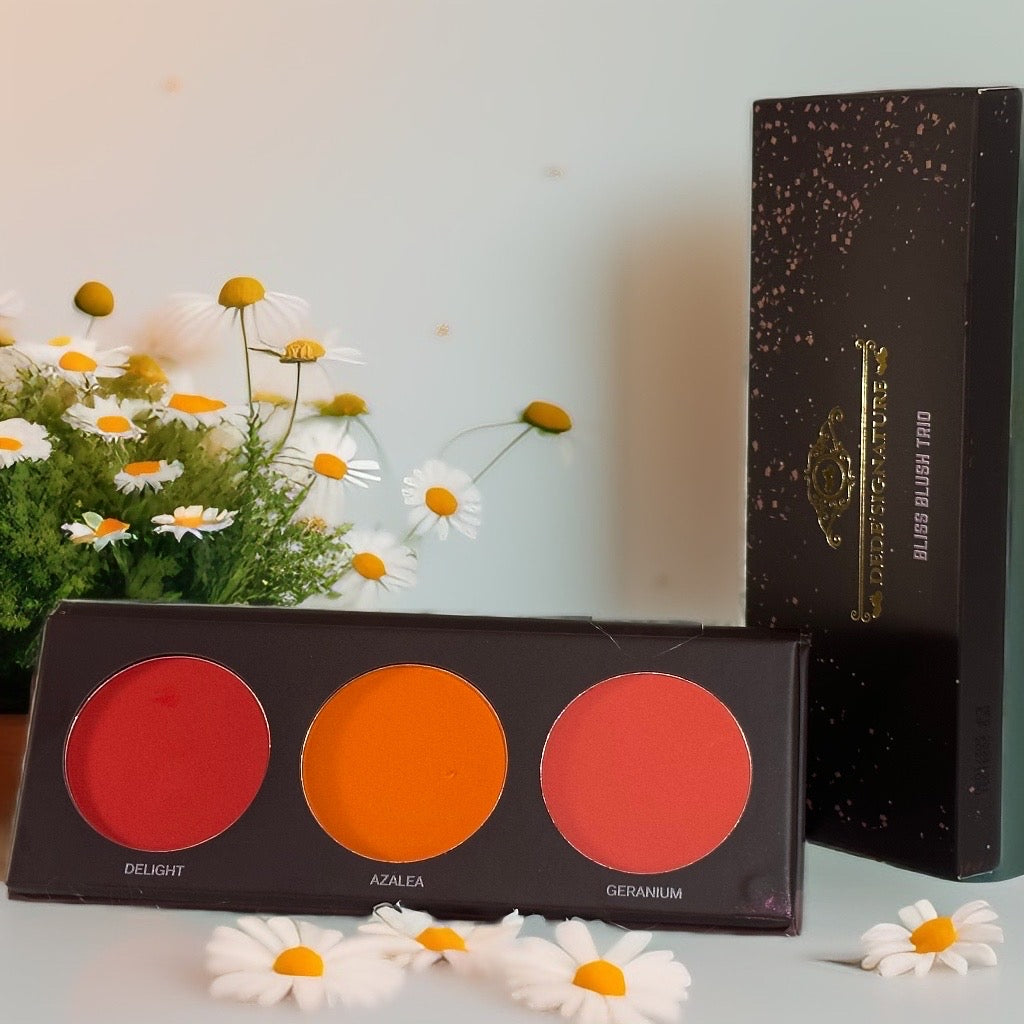 Blush Bliss Trio three-shade blush palette by Dedesignature