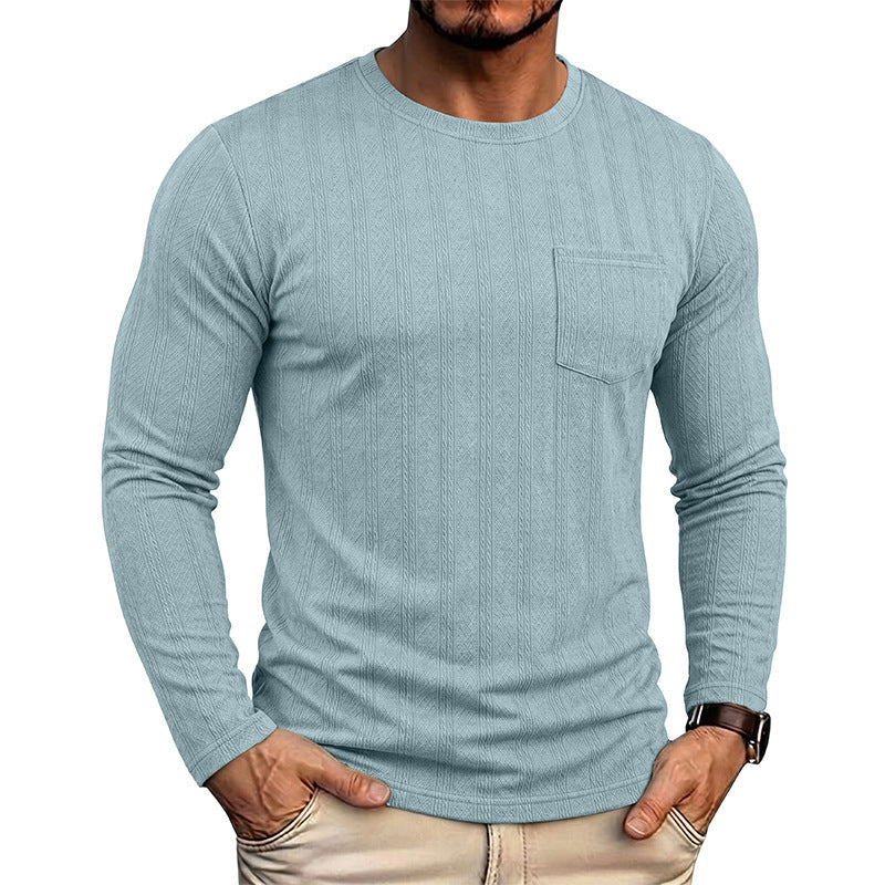 Men’s Long-Sleeve Crew-Neck Jacquard Knit Sweater – product view 7