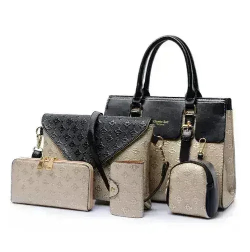 Structured handbag set complete coordinating set