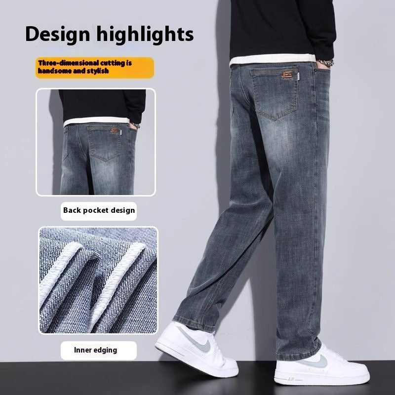 Men’s loose straight-leg jeans - product view 3