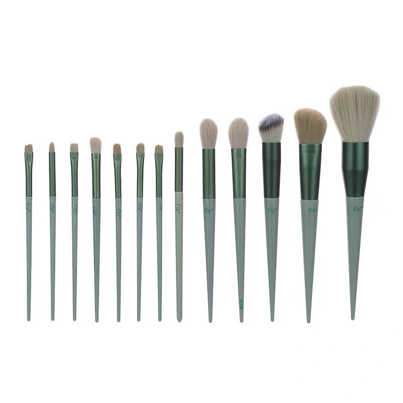 13-piece makeup brush set for blending complexion and eye makeup