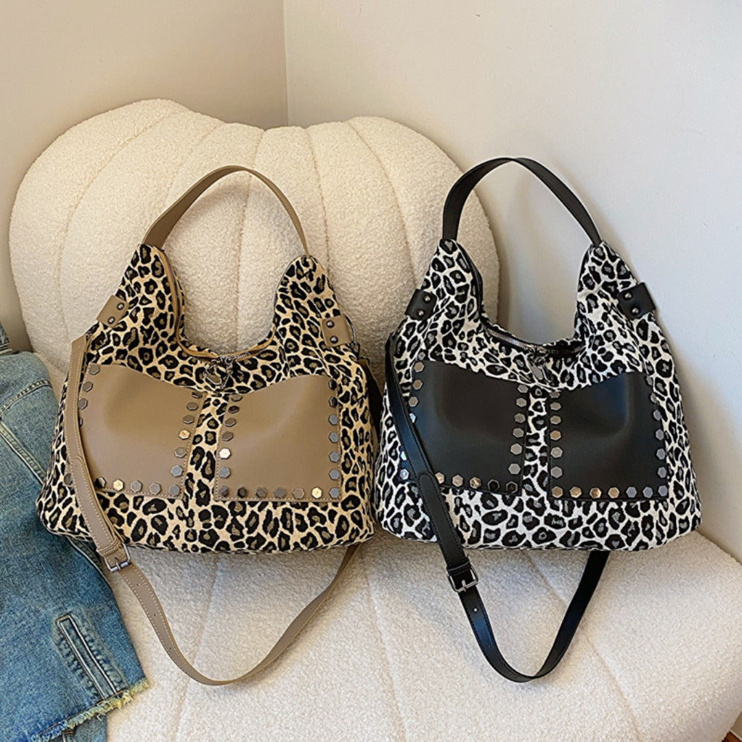 SHOMICO leopard print large hobo tote bag supplier image 4