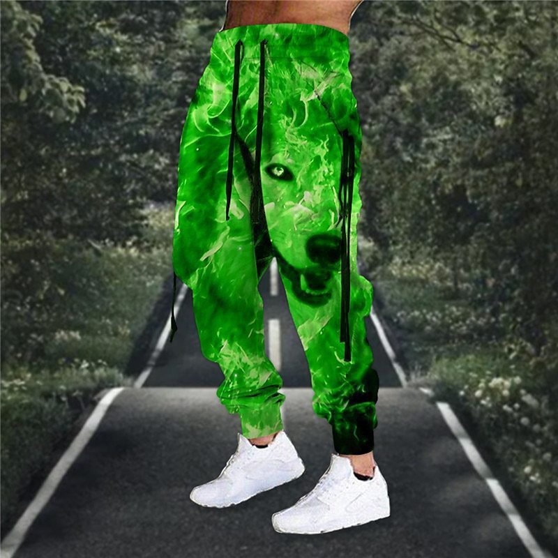Men’s 3D Animal-Print Drawstring Pants product view 6