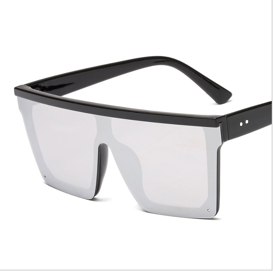 Black and red oversized square sunglasses