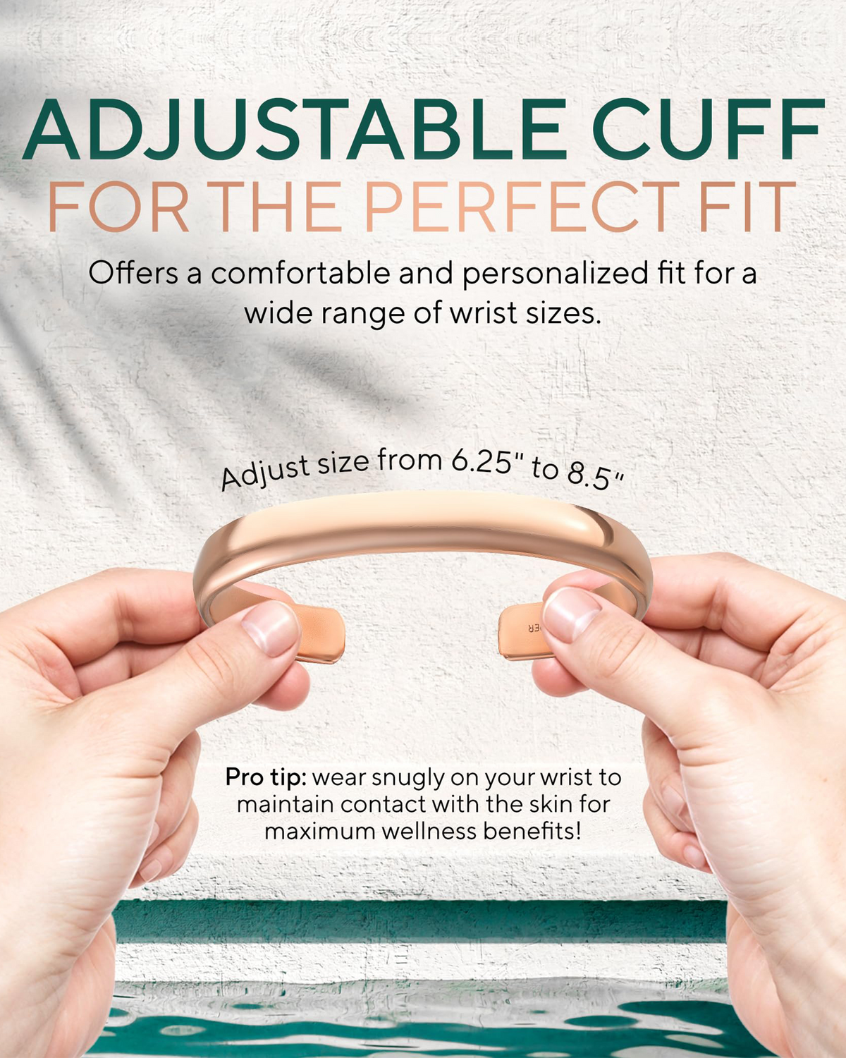 Pure Copper Minimalist Cuff Bracelet minimalist design detail