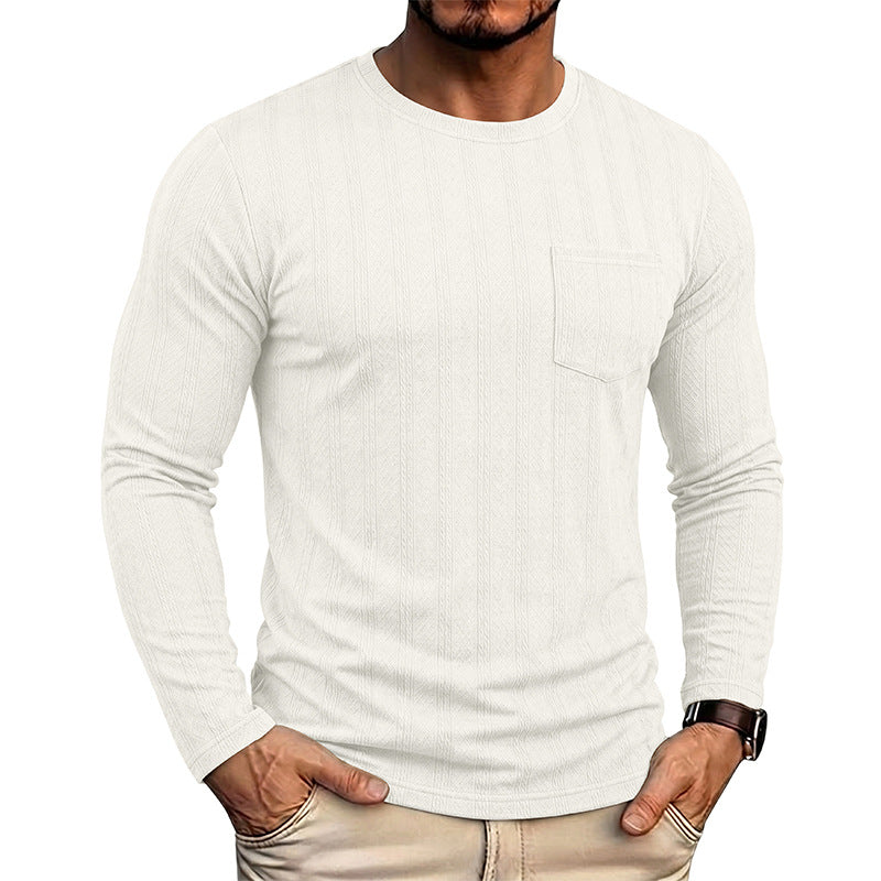 Men’s Long-Sleeve Crew-Neck Jacquard Knit Sweater – product view 9