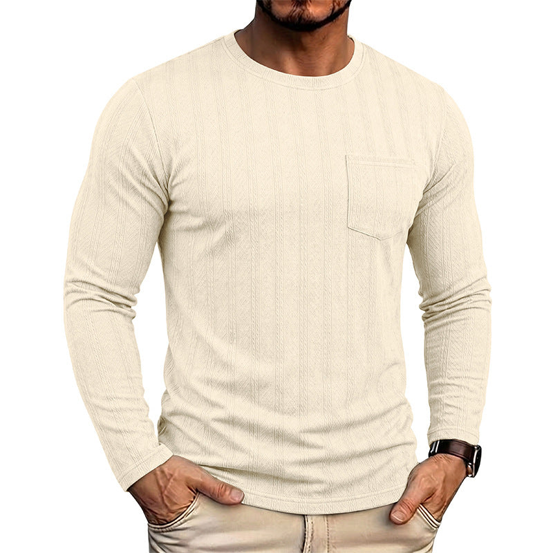 Men’s Long-Sleeve Crew-Neck Jacquard Knit Sweater – product view 5