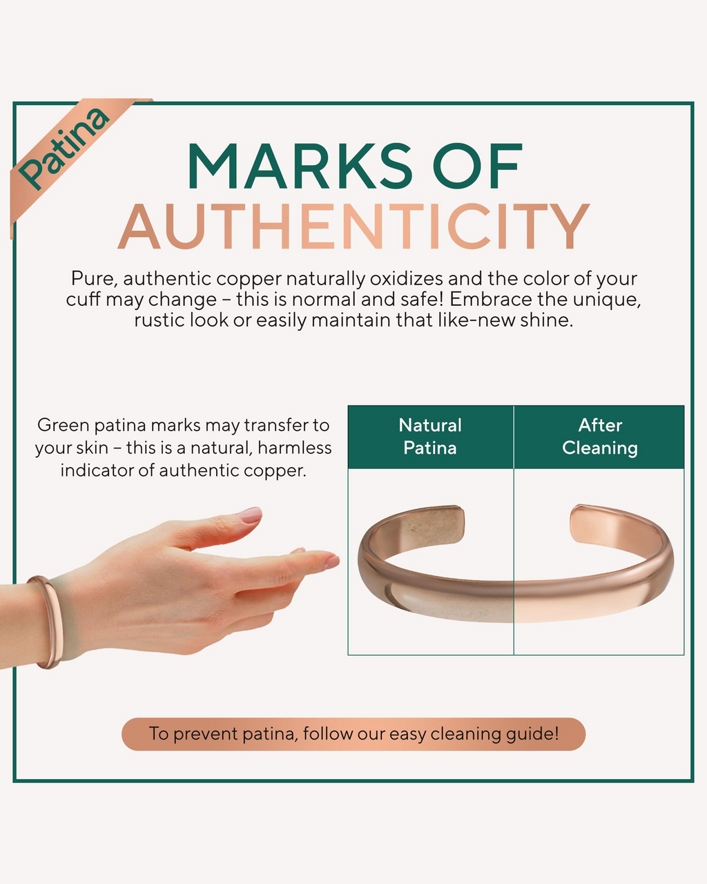 Pure Copper Minimalist Cuff Bracelet adjustable cuff detail