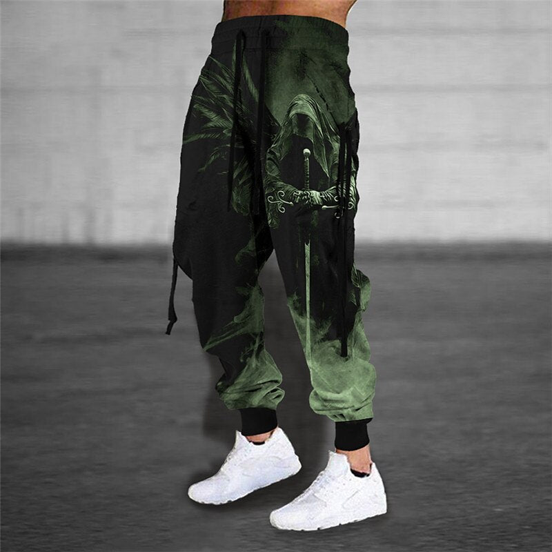 Men’s 3D Animal-Print Drawstring Pants product view 2