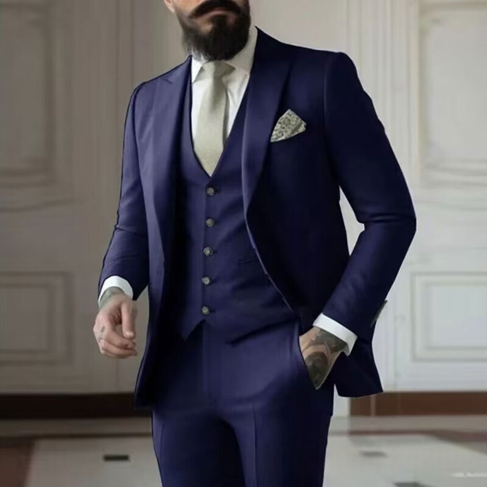 Men’s Three-Piece Tuxedo Suit Set product view 3