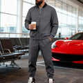 Men’s Zip-Up Baseball Jacket & Pants Set product view 6