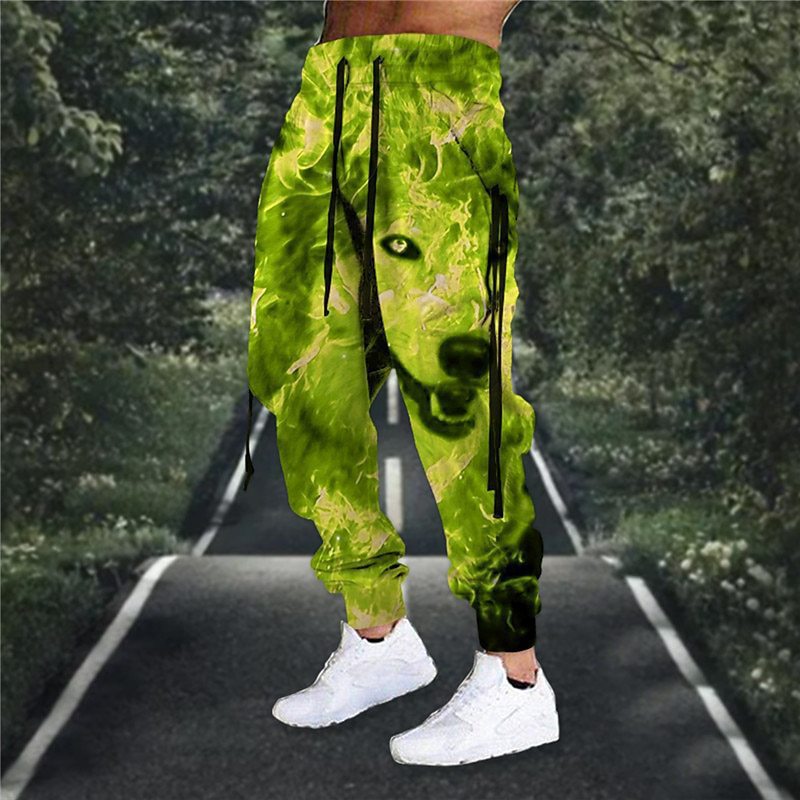 Men’s 3D Animal-Print Drawstring Pants product view 8