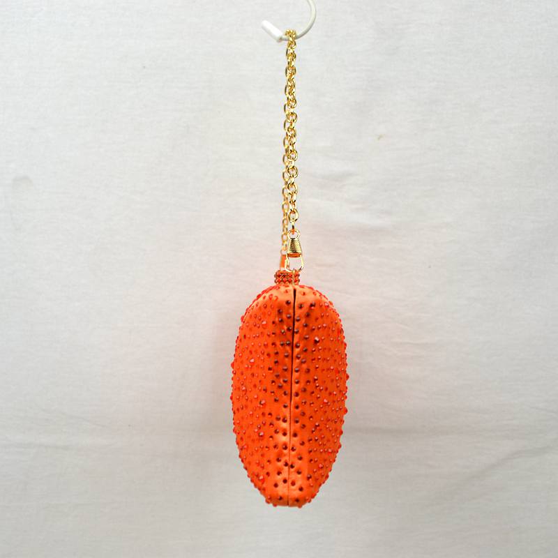 Studded crystal satin evening clutch – detail view 6