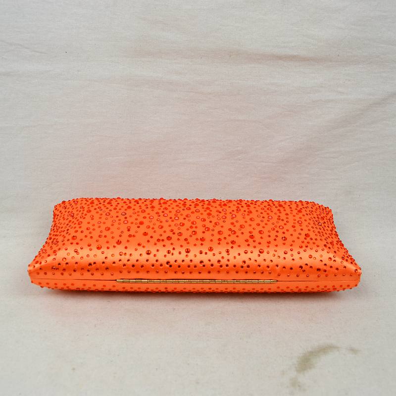 Studded crystal satin evening clutch – detail view 3