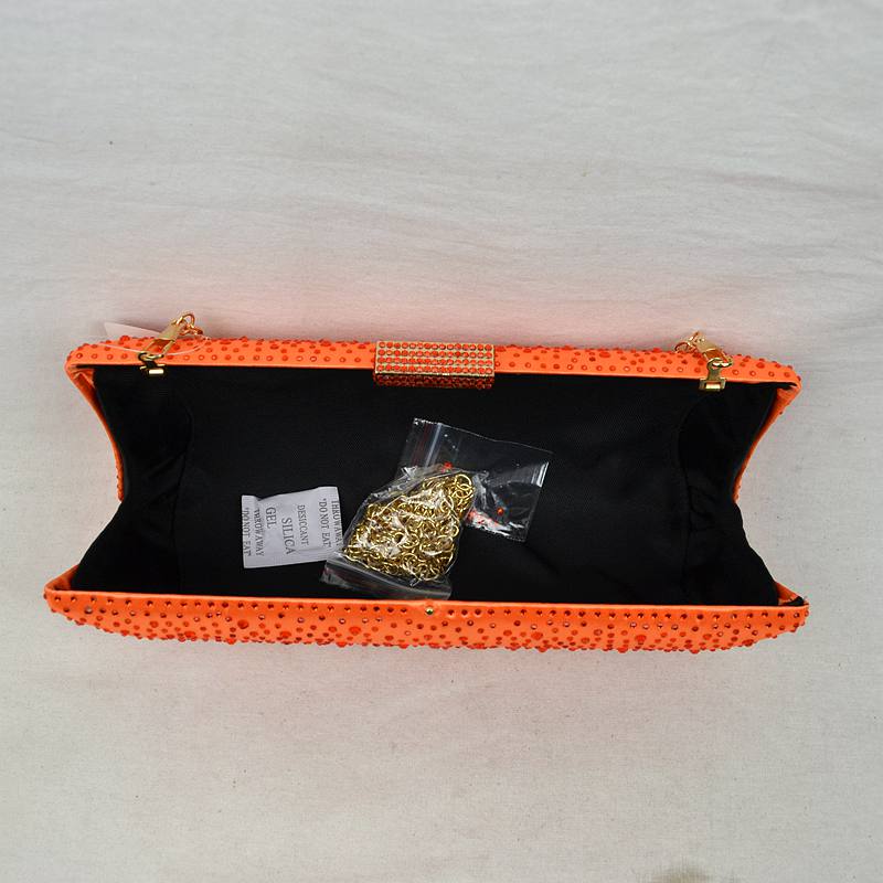 Studded crystal satin evening clutch – detail view 12