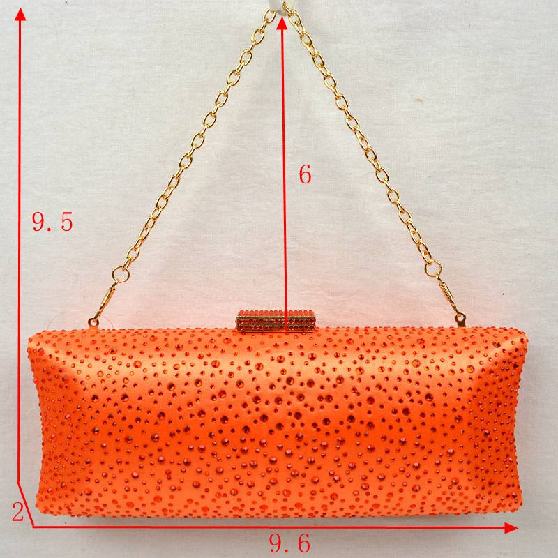 Studded crystal satin evening clutch – detail view 25