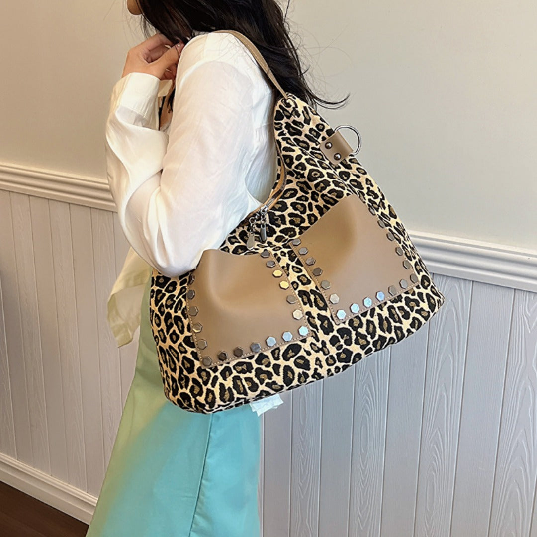 SHOMICO leopard print large hobo tote bag supplier image 5