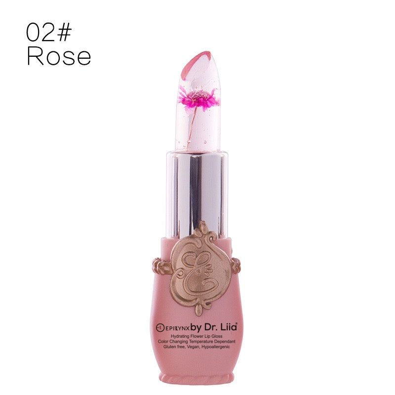 Sheer glossy color-changing lip gloss product view