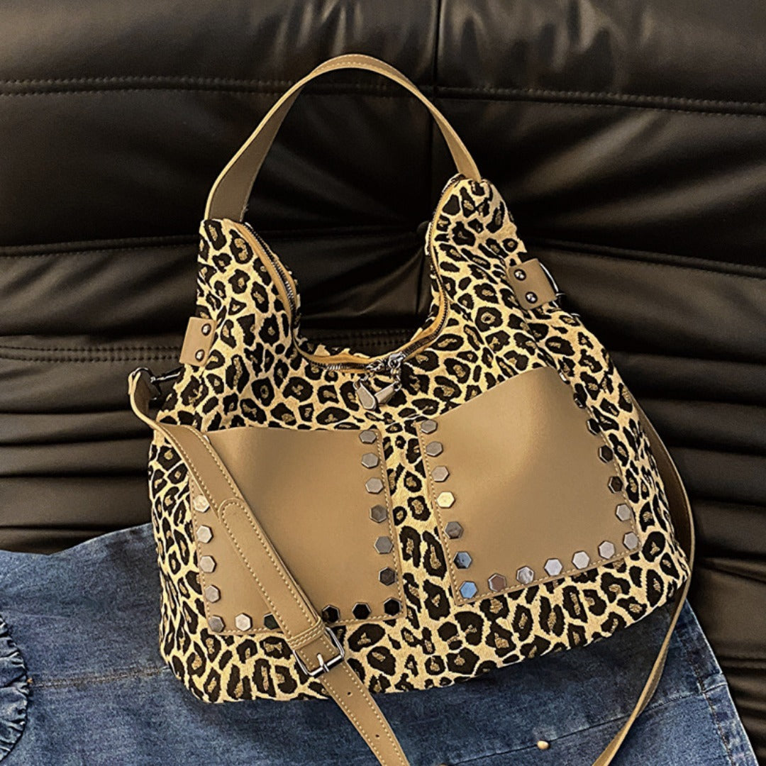SHOMICO leopard print large hobo tote bag supplier image 2