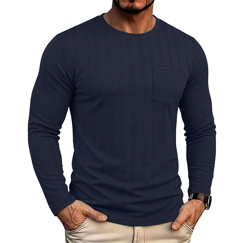 Men’s Long-Sleeve Crew-Neck Jacquard Knit Sweater – product view 3