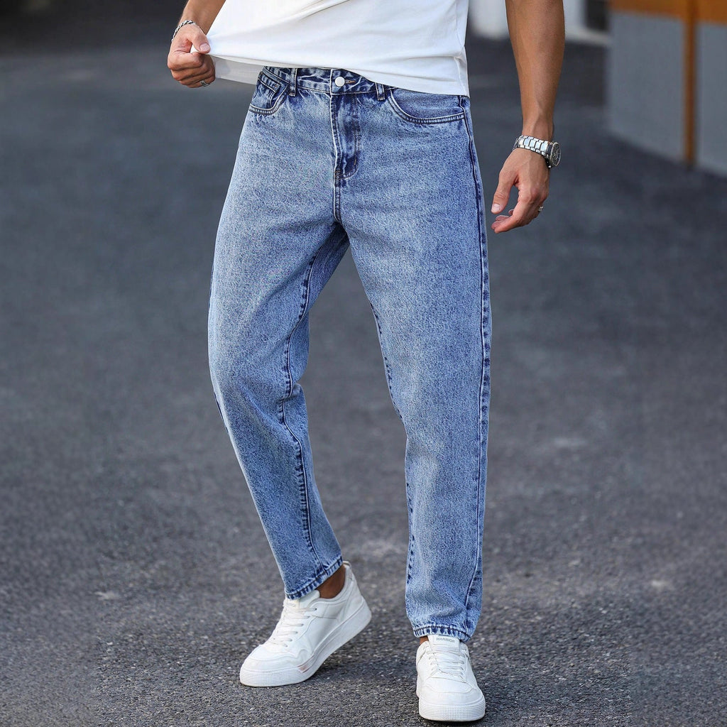 Men’s Light Blue Tapered Jeans – product view 1
