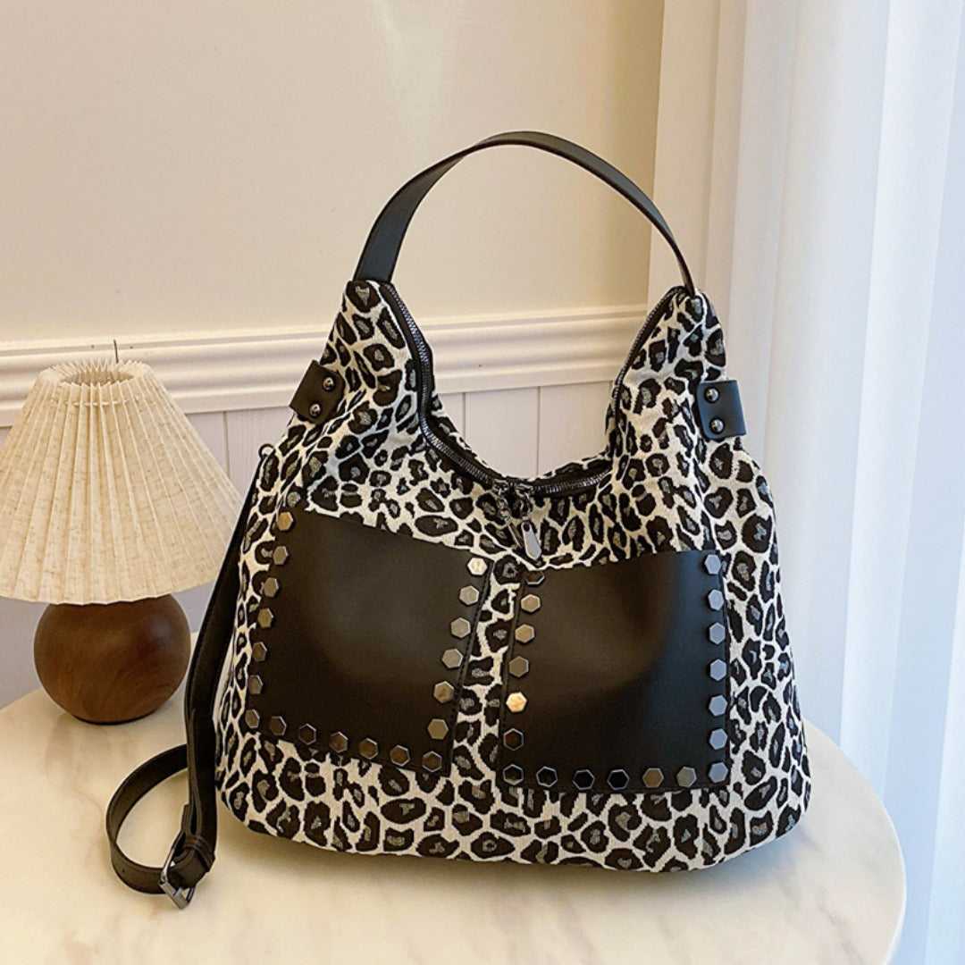 SHOMICO leopard print large hobo tote bag supplier image 3