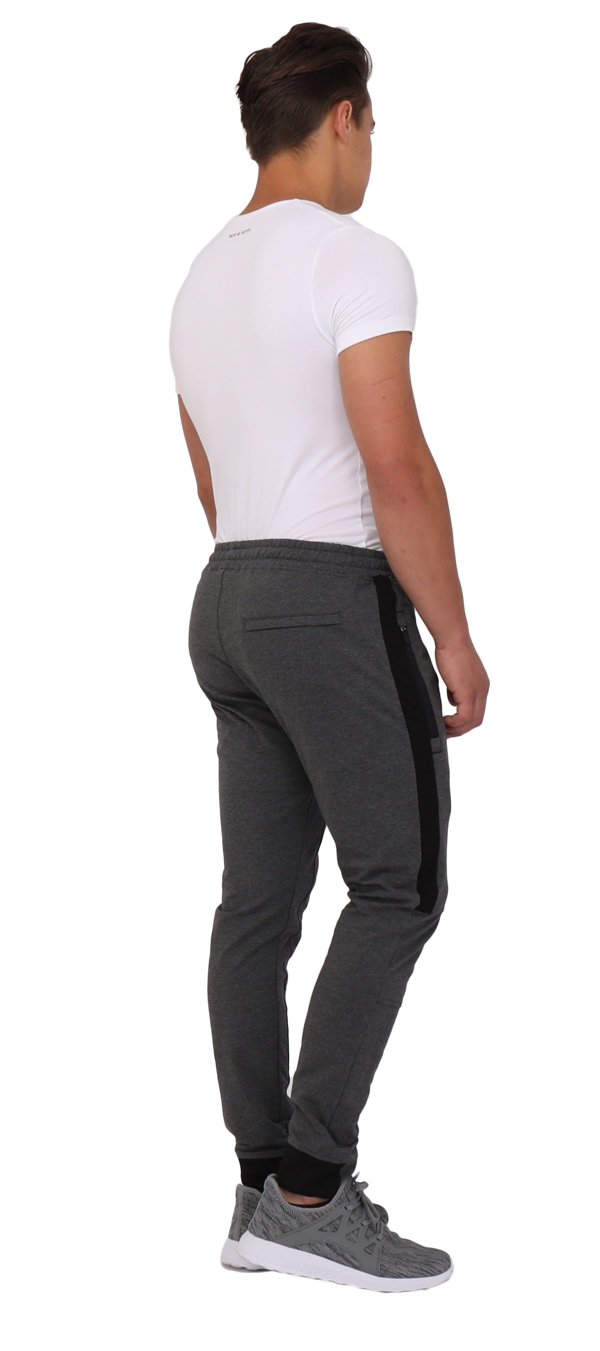 SCR Sportswear Infinite Flex Tall-Fit Jogger – Dark Grey/Black full back view