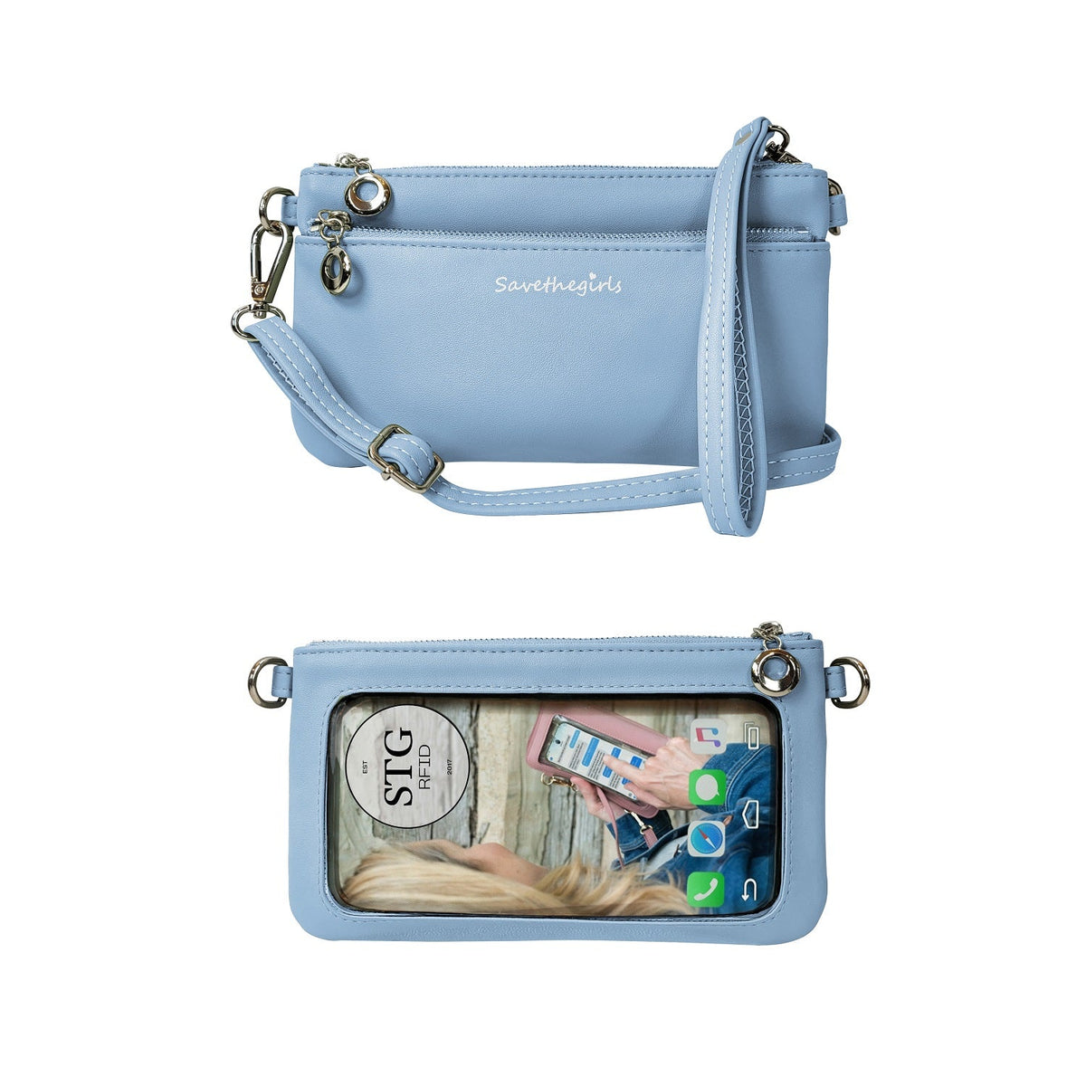 Bella RFID touch screen purse — product image 12 (Blue Opal)