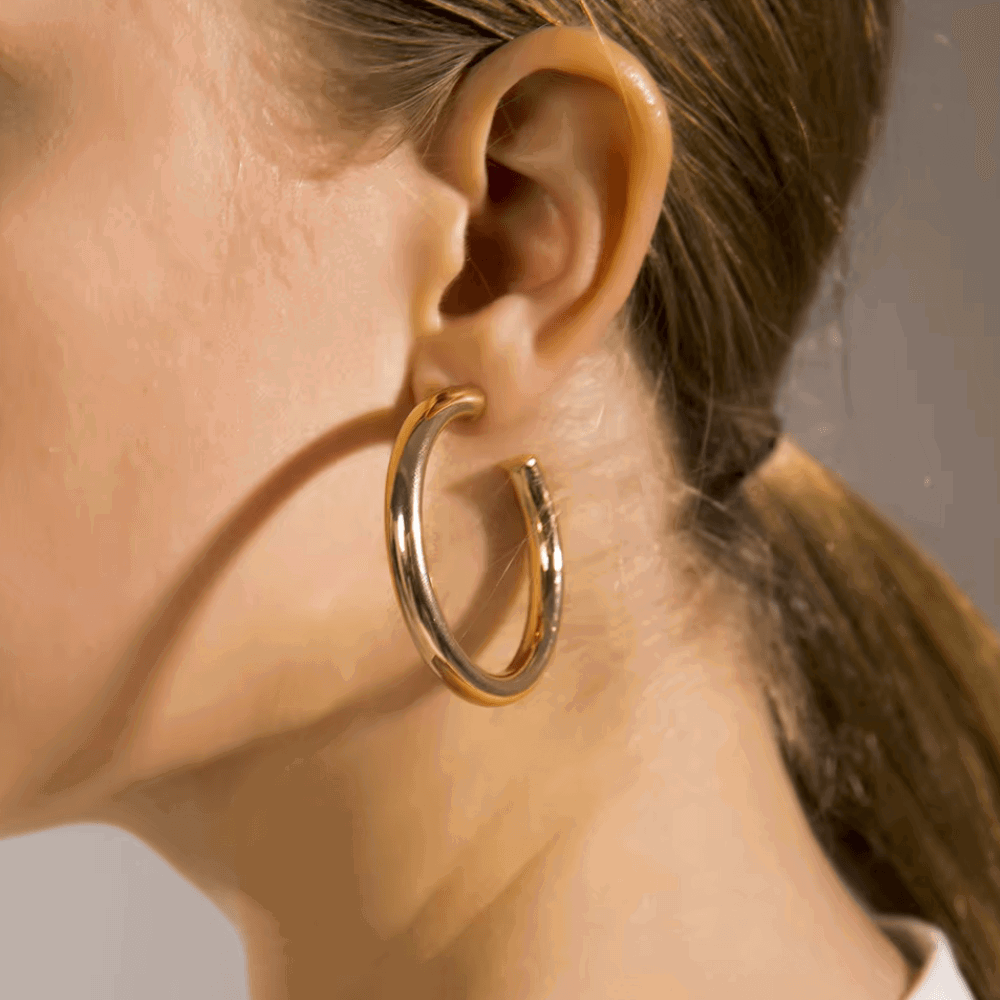 18K gold-plated Bold & Beautiful hoop earrings