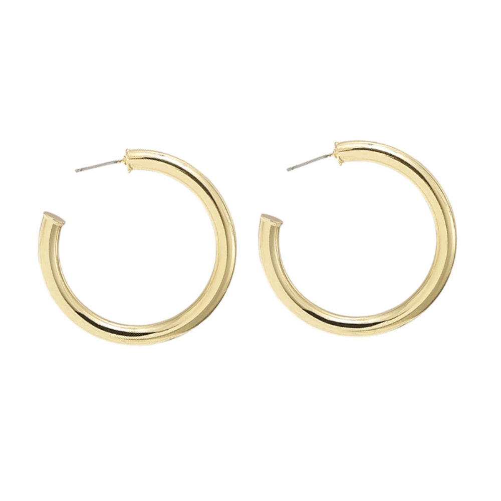 18K gold-plated Bold & Beautiful hoop earrings