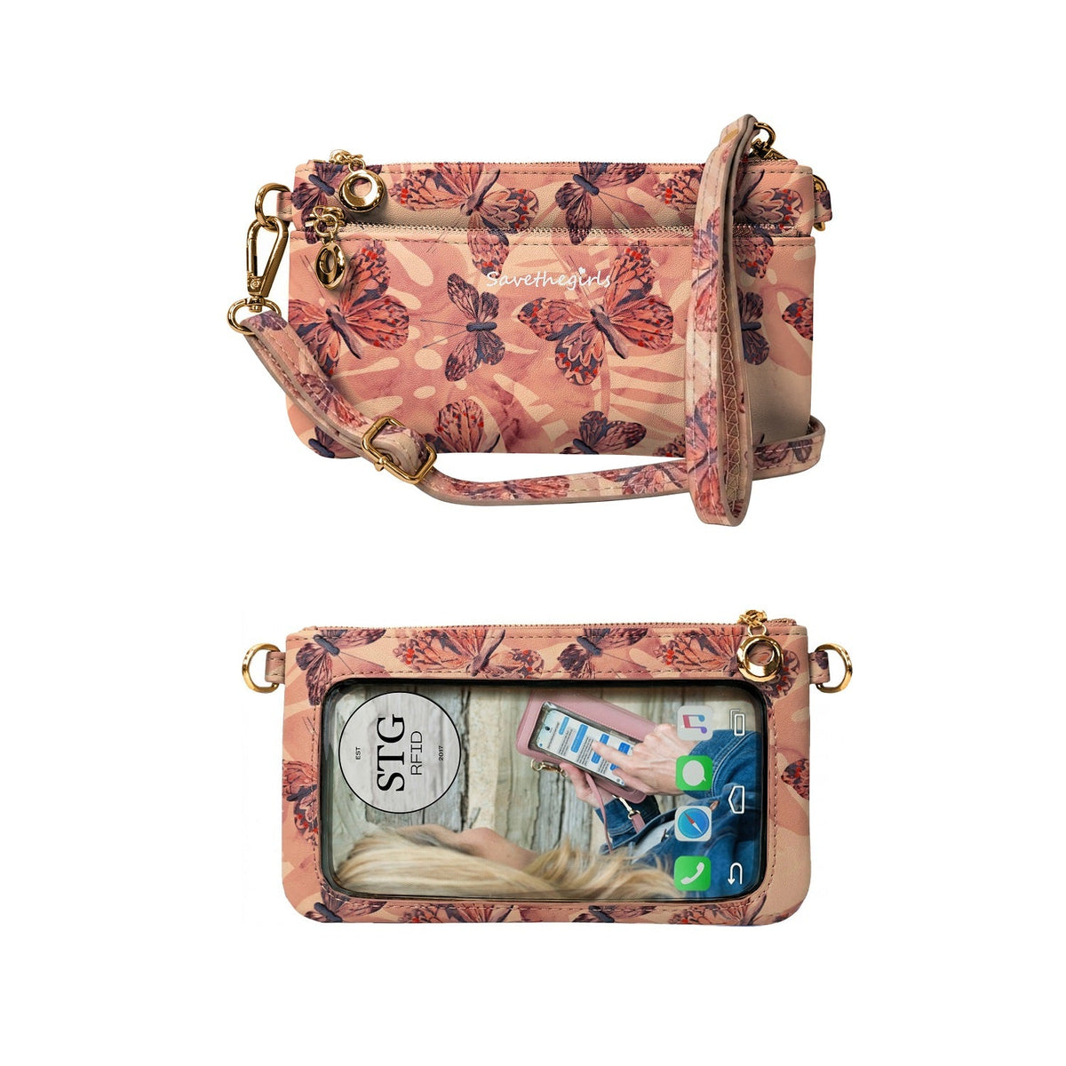 Bella RFID touch screen purse — product image 11 (Butterfly)