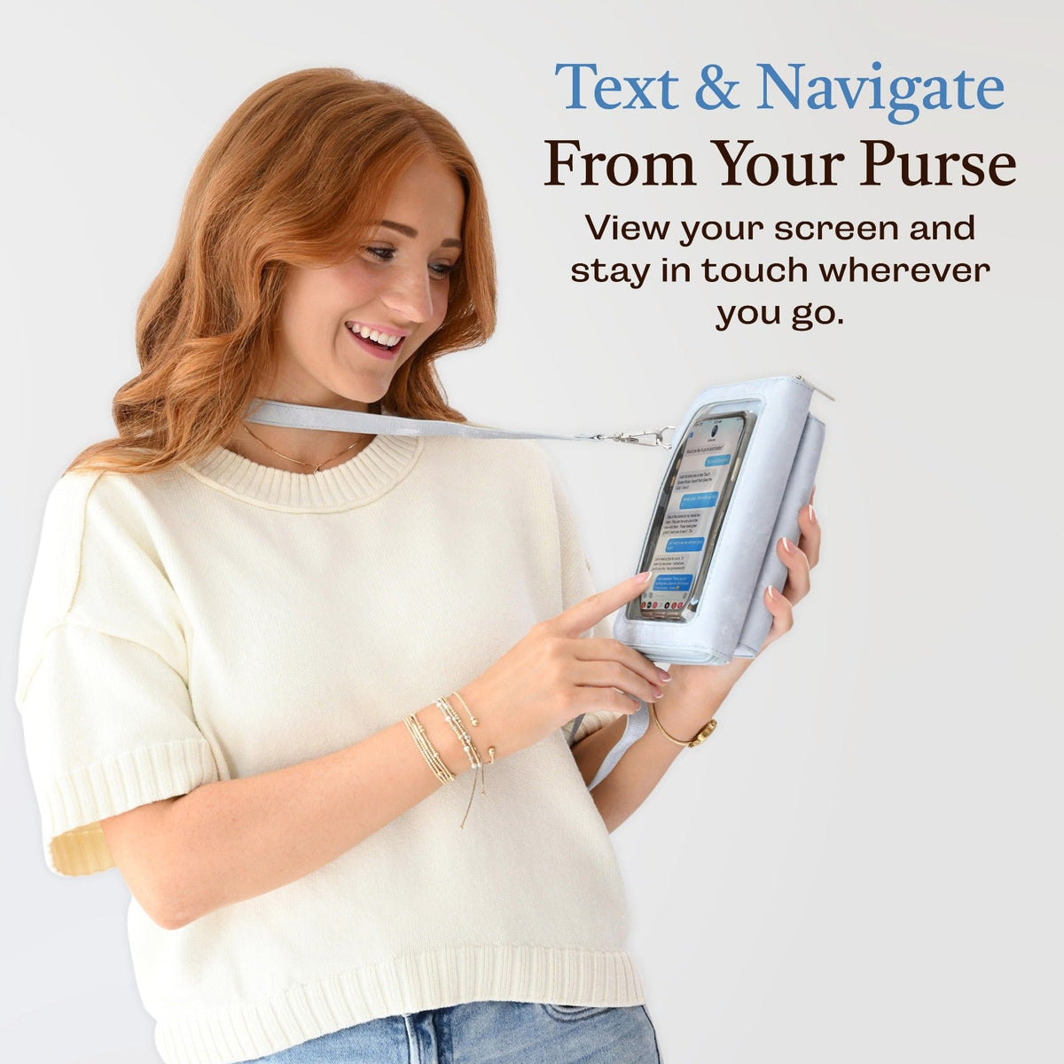Captiva RFID touch screen purse — product image 3 (CaptivaBlue)