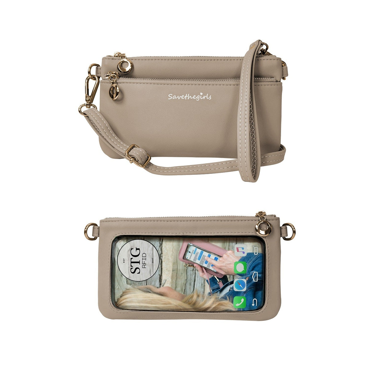 Bella RFID touch screen purse — product image 1 (Creamy Spice Taupe)